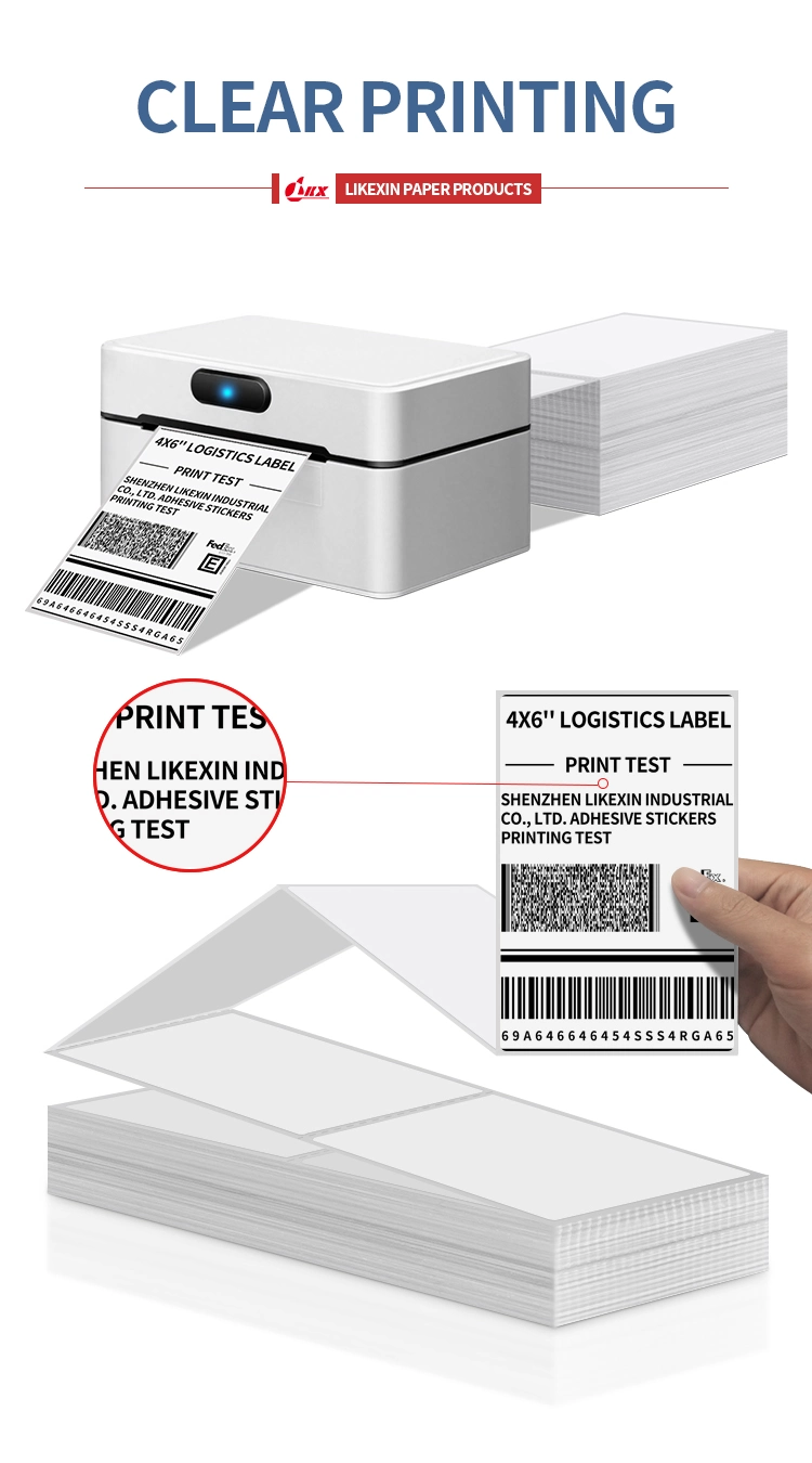 Free Sample Shipping Fanfold Label Thermal Blank Barcode Labels