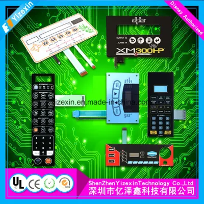 Gráfico de sobreposição de teclado de membrana de interruptor eletrônico