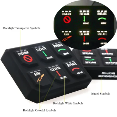 Teclado de membrana de borracha de silicone retroiluminado por serigrafia eletrônica